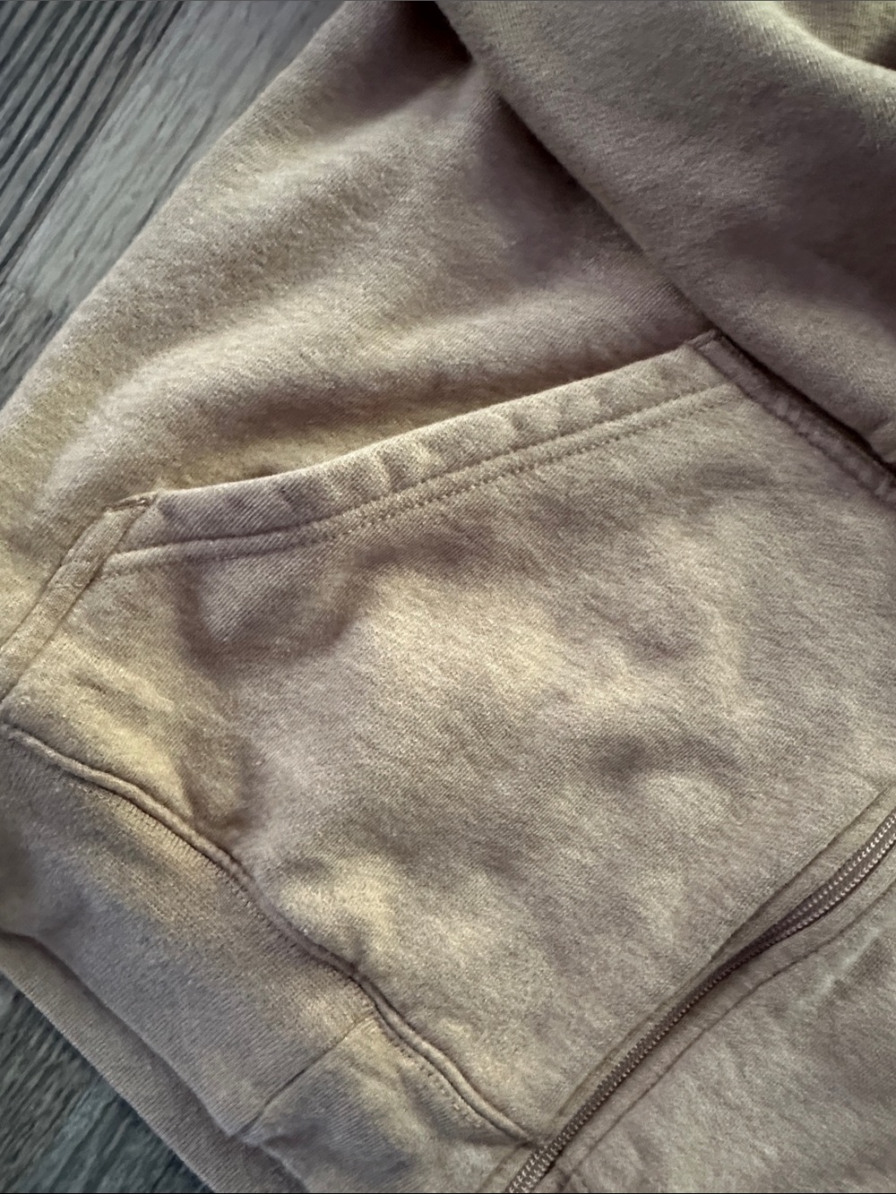 L.L. Bean Tan Full-Zip Hooded Sweatshirt men’s medium - Picture 6 of 12